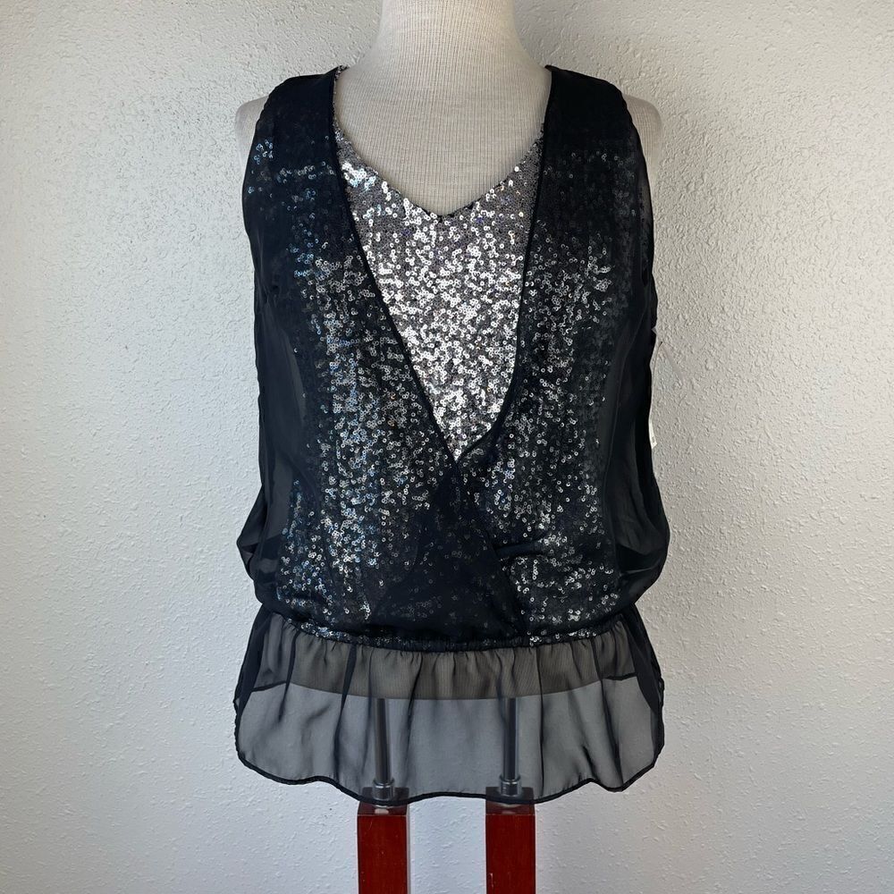 NWT INC International Concepts Sequined Dress Tank Blouse Top Size S
